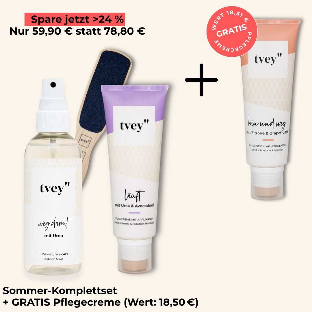 Dein Hornhautfrei-Starterpaket inkl. GRATIS Pflegecreme im Wert von 18,50 €