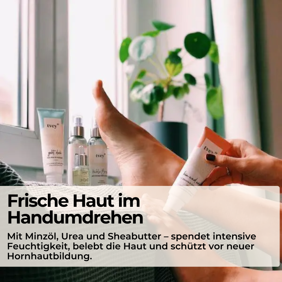 Sanftes Fußpeeling-Spray | Hornhautreduktion & Pflege mit Urea