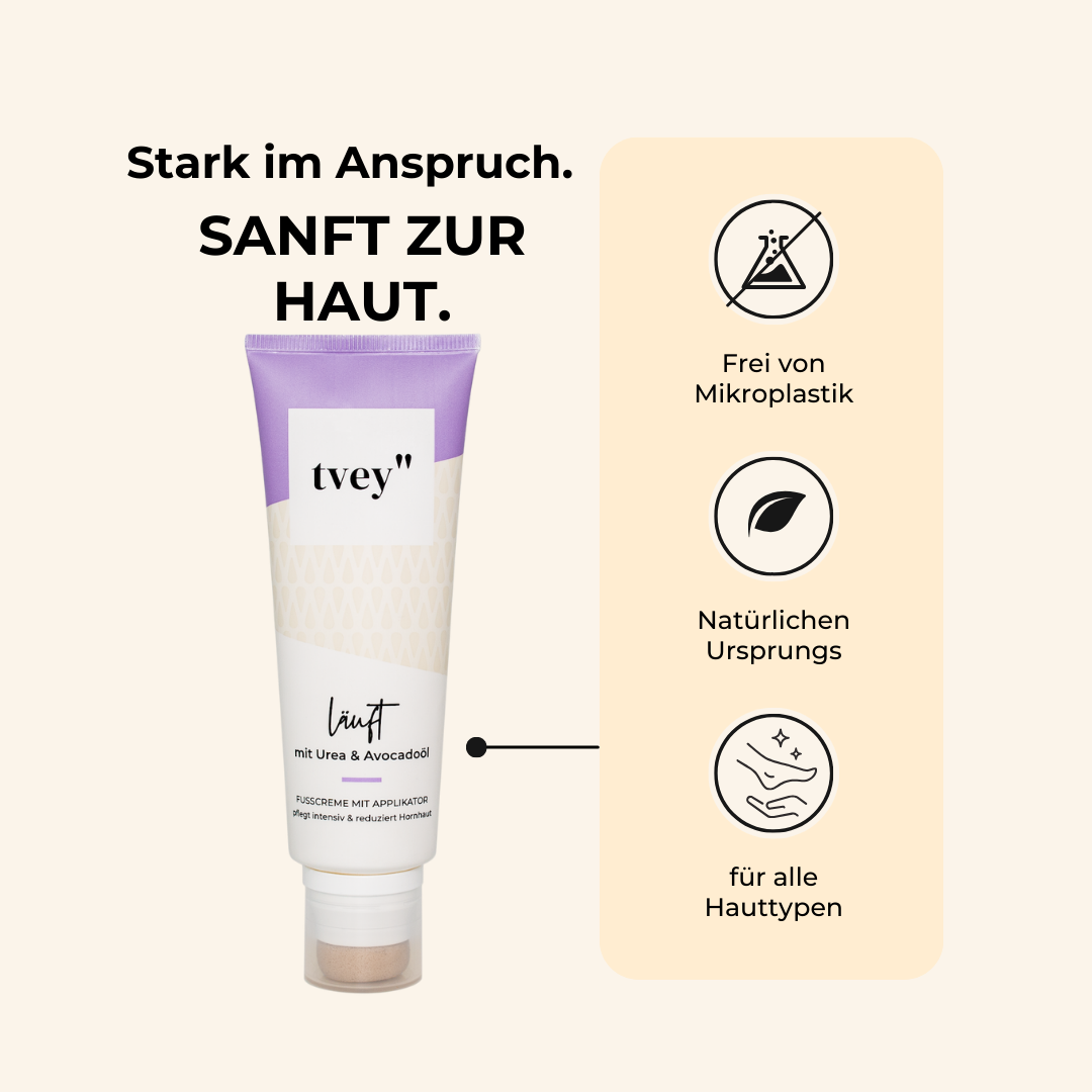 Pflege-Trio + Fußdeo | 3 Cremes & erfrischendes Deo für glatte, geschmeidige Haut