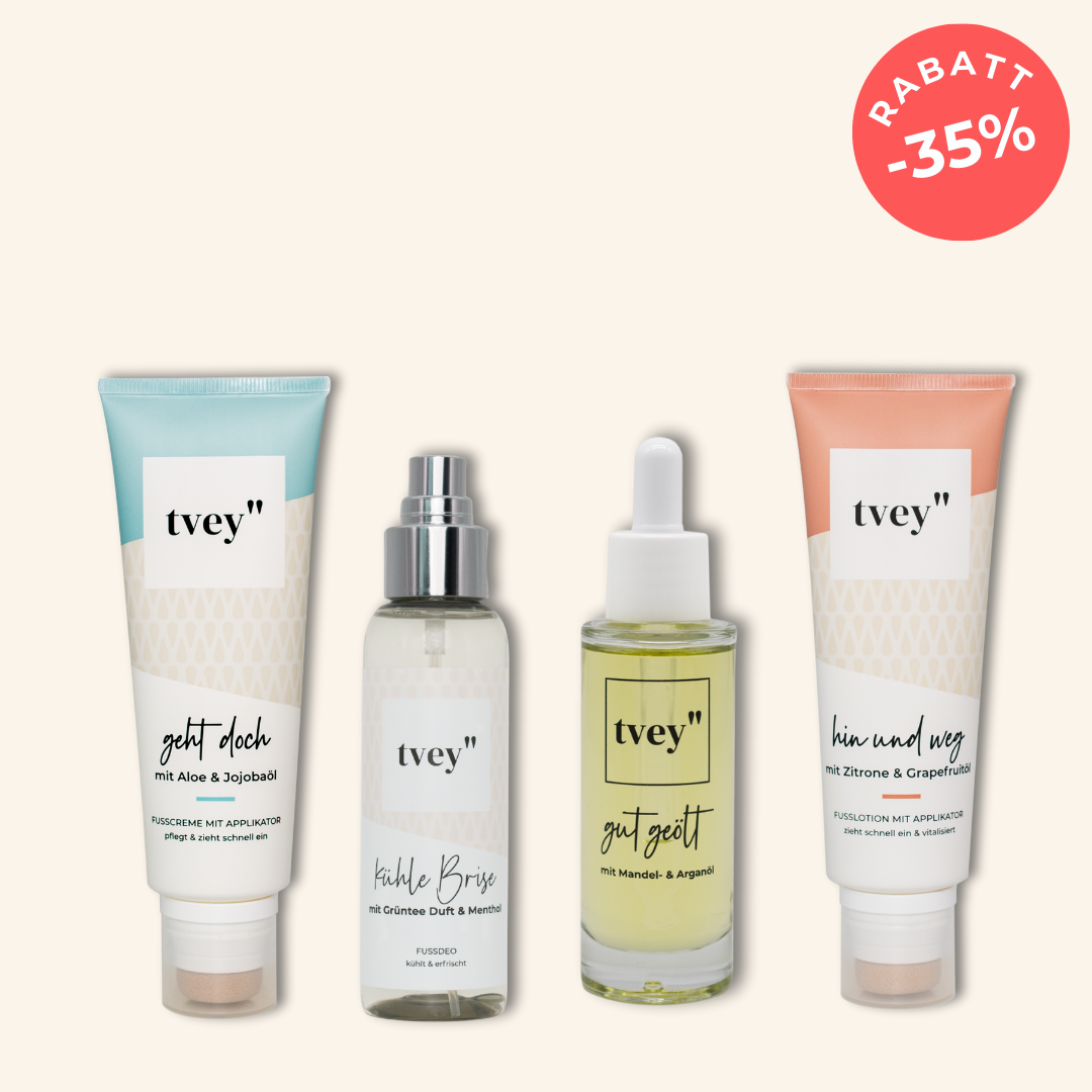 Intensivpflege Set + Fußdeo | Cremes & Pflegeöl für trockene, beanspruchte Haut